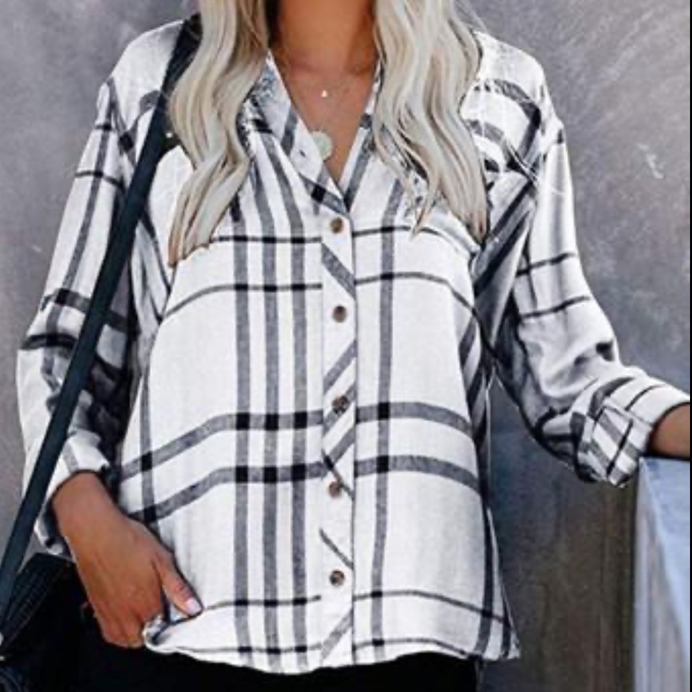 Rails Soft Button Down Blue White Flannel Size Xs - image 4